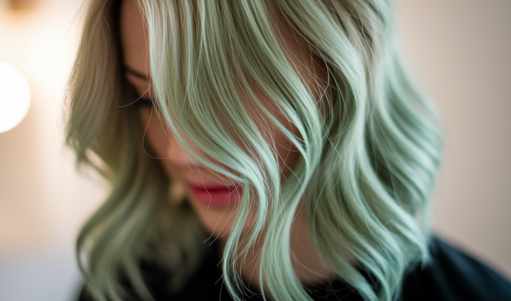 femme-cheveux-verts-reflets-flou