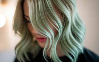 femme-cheveux-verts-reflets-flou