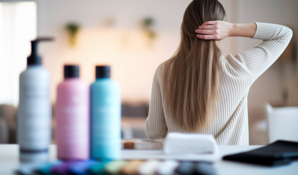 femme-dos-cheveux-longs-produits-coloration-piece-lumineuse