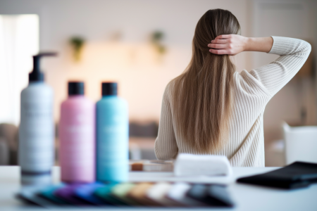 femme-dos-cheveux-longs-produits-coloration-piece-lumineuse