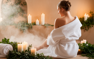 femme-dos-robe-bougies-vapeur