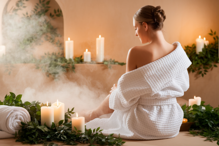 femme-dos-robe-bougies-vapeur