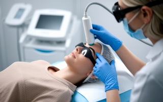 personne-allongee-sourcils-laser