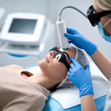 personne-allongee-sourcils-laser