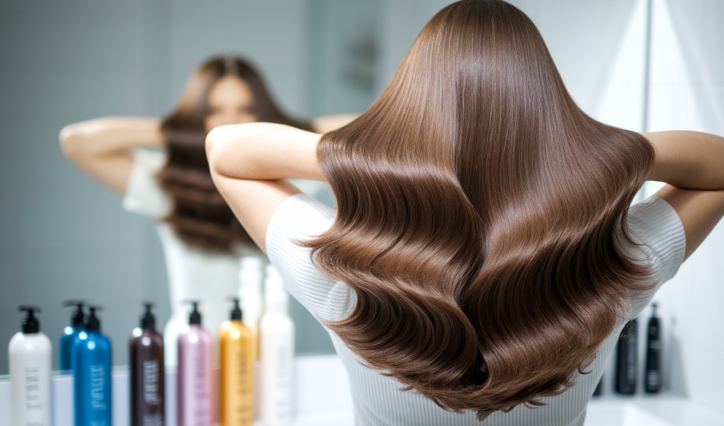 personne-cheveux-brillants-miroir-salle-de-bain