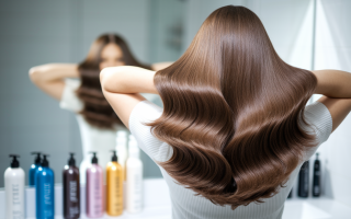 personne-cheveux-brillants-miroir-salle-de-bain