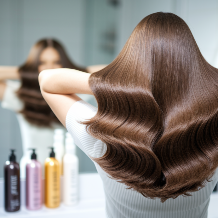 personne-cheveux-brillants-miroir-salle-de-bain