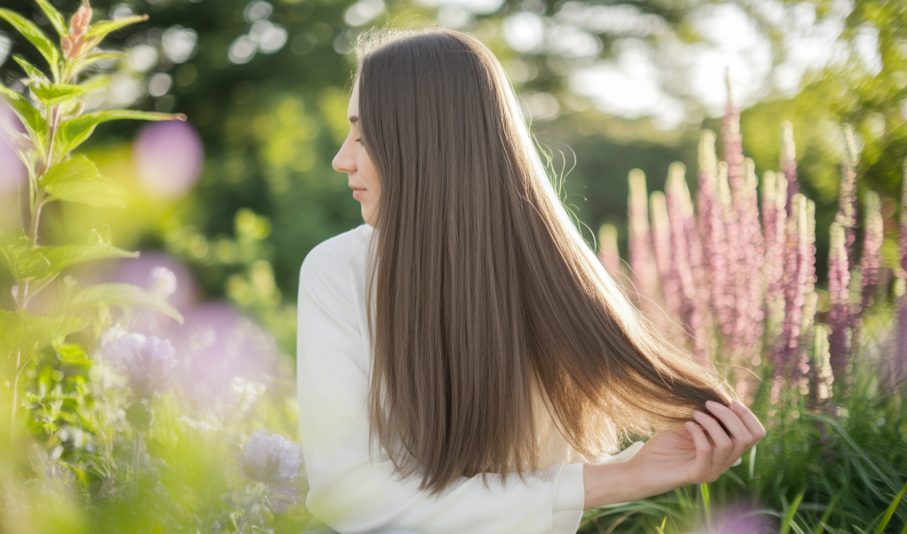 personne-cheveux-longs-brillants-jardin
