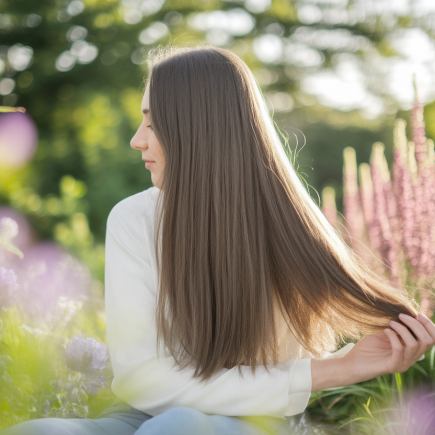 personne-cheveux-longs-brillants-jardin