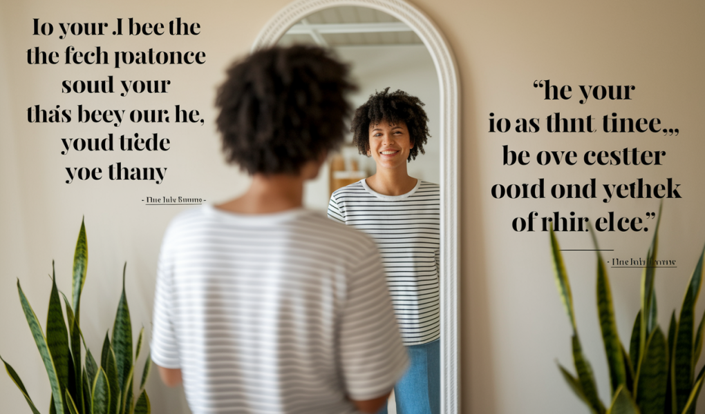 personne-miroir-reflet-flou-plantes