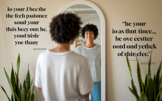 personne-miroir-reflet-flou-plantes