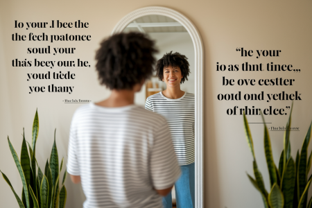 personne-miroir-reflet-flou-plantes