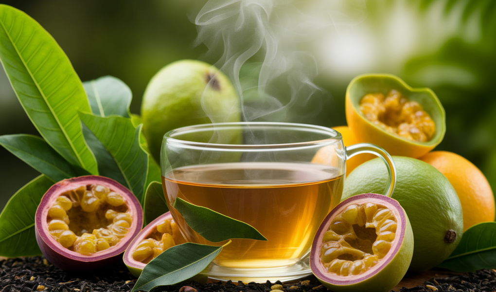 tasse-tisane-vapeur-fruits-tropicaux