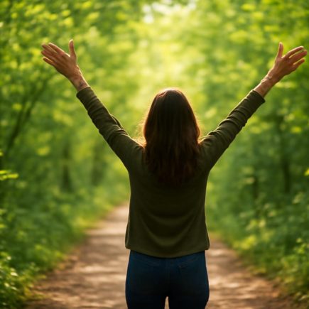 personne-chemin-forestier-bras-leves