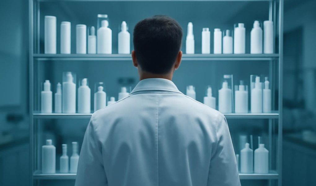 dermatologue-observant-produits-soin-peau