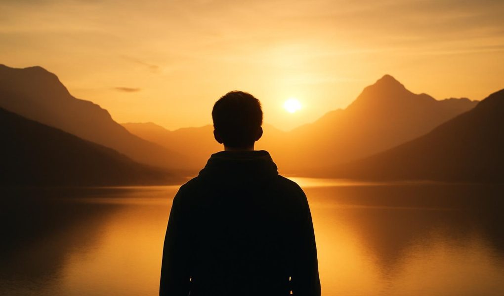 silhouette-personne-lever-soleil-paysage