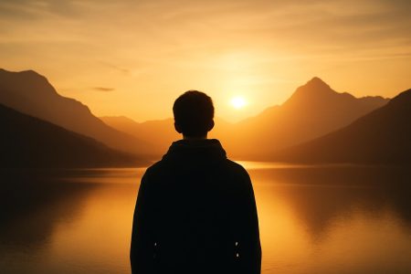 silhouette-personne-lever-soleil-paysage