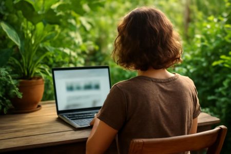 personne-table-portable-plantes-verdoyantes