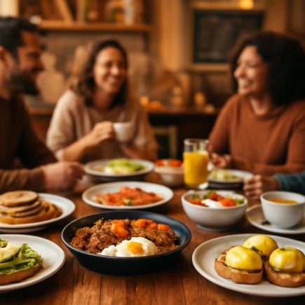 clients-brunch-table-bois-plats