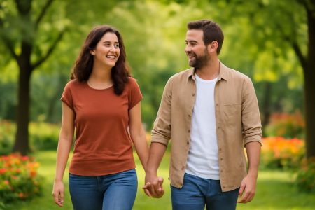 couple-main-dans-main-parc-verdoyant